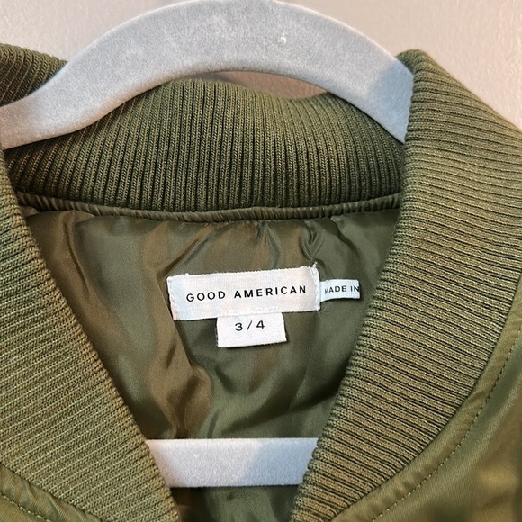 NWT Good American Satin Oversized Bomber Jacket - Picture 6 of 8